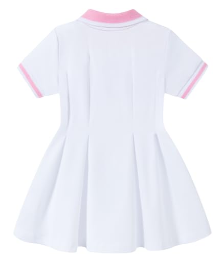 Move Dance Little Girls Dress 4T 5T White Strawberry Polo Casual Outfit - image 4
