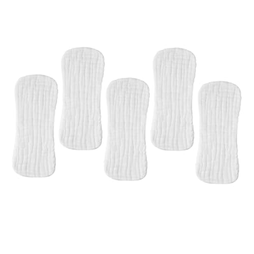 Gogogmee Cotton Muslin Baby Diapers Washcloths Reusable Newborn for Dogs White Burp Cloths 0-3 Months Cotton Diaper Liners