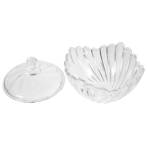 TOBBOMEY Tarro de Vidrio Transparente con Tapa Diseño Europeo con Frasco para y Joyería Almacenamiento Decorativo para Hogar y Regalos