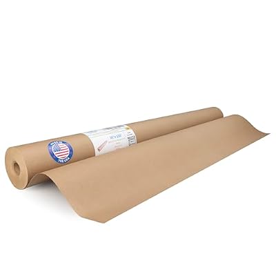 IDL Packaging 36" x 150 feet (1800 inches) Brown Kraft Paper Roll, 50 lbs (Pack of 1) - Heavy Duty Paper for Packing, Moving, Shipping, Crafts - 100% Recyclable Natural Kraft Wrapping Paper