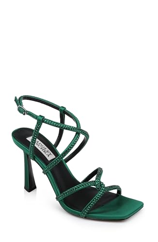 Image of Badgley Mischka Women's Brooke Strappy Bejeweled Stiletto Sandal