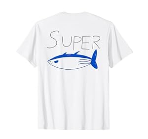 Super Thunfisch, lustiges Thunfisch-T-Shirt (auf der Rückseite) T-Shirt
