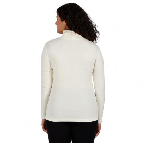 Image of 100% Merino Wool Womens Long Sleeve Midweight Turtleneck - Warm Sweater - Fold-Over Turtleneck