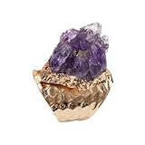Operitacx Anillo Abierto Diseño y Ajustable para Mujer de Púrpura Natural Práctico y Fácil de Quitar, Joyería de Dedo Única y Elegante para Ocasiones Obsequios