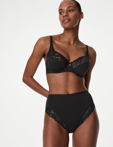 Image of Marks & Spencer Womens Polyamide Non PaddedWired Bra 38DD Black