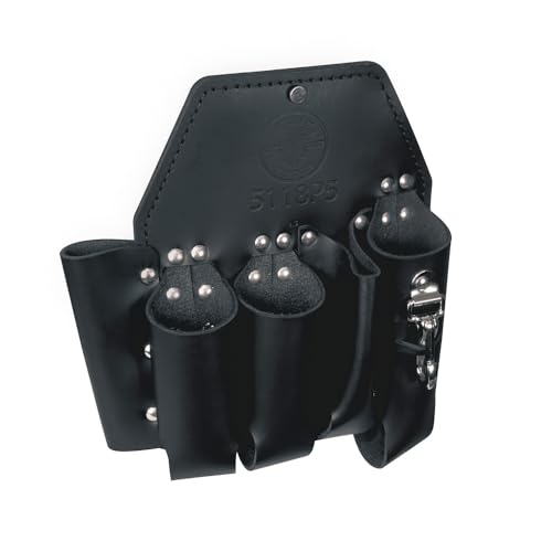 Lineman Tool Pouch, 5-Pocket and Knife Snap, Durable Leather, 25 x 28 cm Klein Tools 5118P5