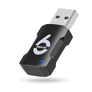 WiFi Adapter for Desktop PC,USB WiFi Adapter,Bluetooth WiFi 2in1,Bluetooth 5.3 with 2.4G/5G(Rate up to 900Mbps) Dual Band Wireless Network Adapter for Desktop PC, WPA3, Supports Windows 11/10