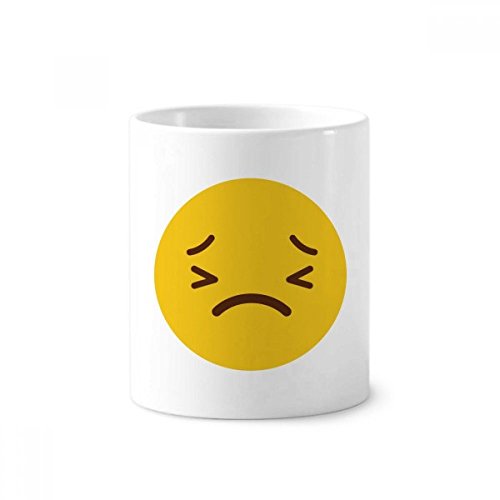 Gobelet céramique chat en ligne jaune porte-stylo bureau et maison 350ml