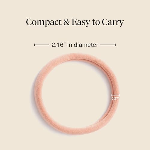 Kitsch Nylon Hair Ties, No Damage, Stretchable Hair Bands, Blush, 20 Pcs - image 5