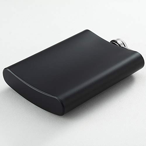 YWQ 8 oz Matte Black Pocket Liquor Whiskey Hip Flask with Funnel, Stainless Steel and Leak Proof - Image 9