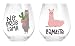 No Prob lama and Llamaste,Funny Llama Stemless 22oz Wine Glass set of 2 Happy Valentine Gift, birthday gift, for couple, boy friend girl friend best friend anniversary gift his her wedding gift