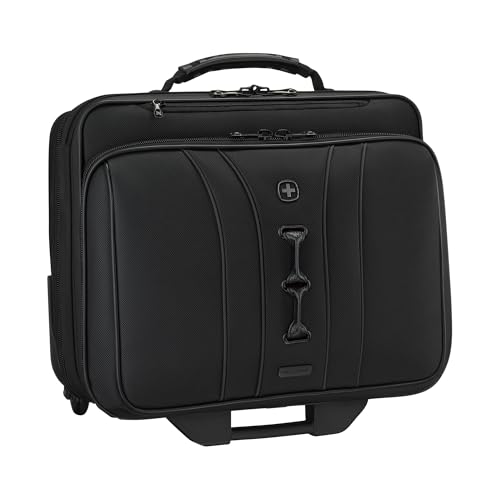 WENGER Legacy Black Series Maletín, maletín con Ruedas para portátil, Trolley, Notebook hasta 15,6', 29 l, Oficina, Negocios, Universidad Escuela, Negro, 653631