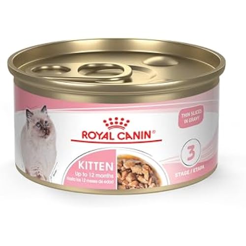 Royal Canin Feline Health Nutrition Kitten Thin Slices in Gravy Cat Food, 3 oz (Pack of 24).