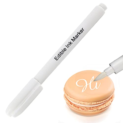 Fellflying Colorant Alimentaire Stylo, Feutre Alimentaire, Crayons Alimentaires, Feutres Alimentaires Beau pour Décorations pour Gâteaux Et Desserts, Blanc