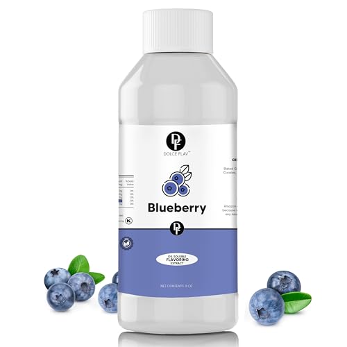 Dolce Flav Blueberry Flavoring Oil for Baking, Muffins and Candy, 8 Fl Oz