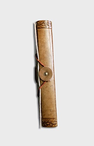 Image of SPcreation Brown Gods Eye Stone Leather Handmade Notebook Blank Diary with Azadirachta indica's (Neem) Pencil