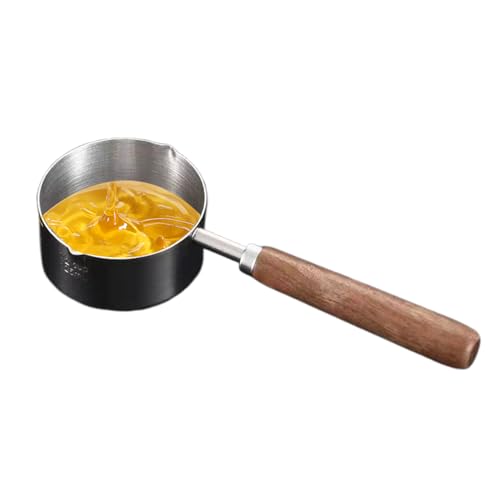 Kochtopf aus Edelstahl – Saucentopf – Saucentopf – Induktionskasserolle mit Antihaftbeschichtung – Stielkasserolle mit ergonomischem Griff für Suppe – Milchtopf aus Edelstahl mit