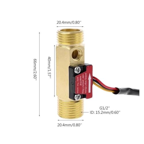 Sensor de control de flujo de agua YF-B7 de latón para evitar fallos de presión 2