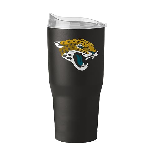 FANMATS NFL Jacksonville Jaguars 30 oz Powder Coat Tumbler — Stainless Steel | 30 Fluid Ounces | High -Lip Slider Lid | Team Color