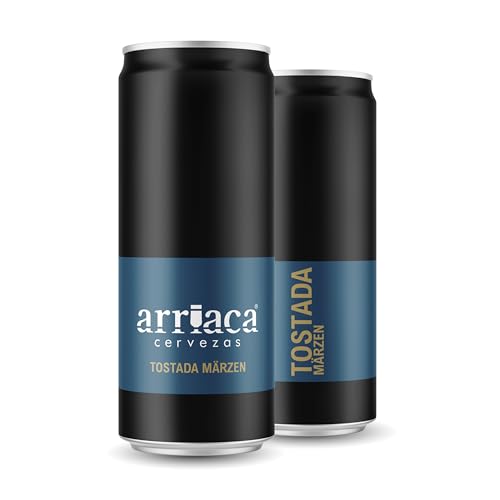 Cerveza Premium Arriaca TOSTADA MARZEN en Pack Fabricación Artesanal. Premios internacionales a la Mejor Cerveza Artesana (24 latas 33cl)