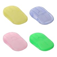 JSKWIKE 4 Boxen Seife Papier Seifenblätter Blätter Seife für Unterwegs Einweg Papier Seife Seifenblätter Reisen Tragbare Papier mit Kunststoffbox für Unterwegs Reisen Camp Outdoor