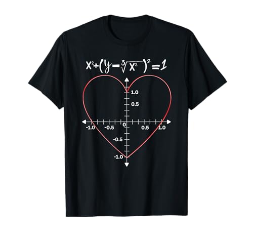 Math Heart Equation Graph Funny Valentine T-Shirt