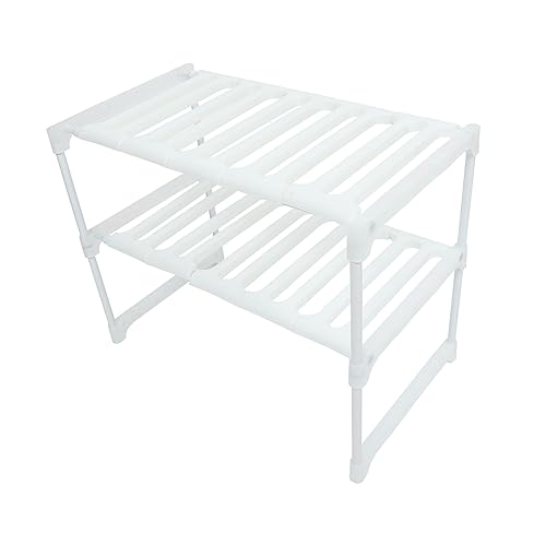 CIYODO Ergonomic Kitchen Utensils Holder Under Sink Storage Rack Stainless Steel Plastic