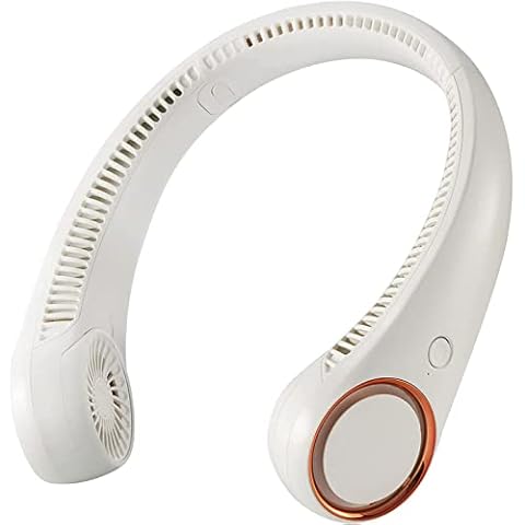 WILDYAK Portable Neck Fan,Personal Bladeless Neck Fan,Rechargeable Battery operated Neck Cooling Fan 360 Degree for Adult/Men/ Women Cover