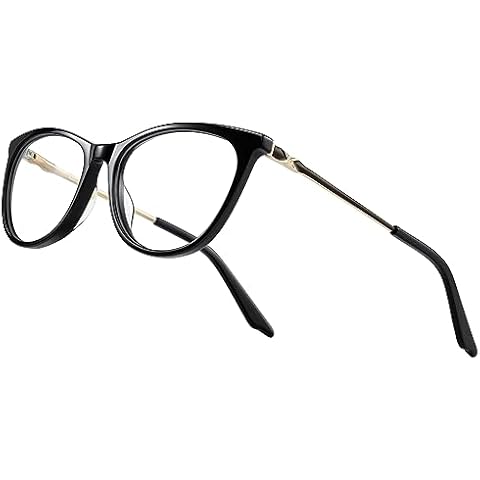 RB.Pilot Cat Eye Reading Glasses for Women Blue Light Blocking Readers- Acetate Frame Spring Hinge Cover