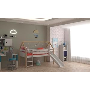 Twin House Bed White/Natural - Craft a Dreamy Sanctuary for Your Kids, ensuring Peaceful Nights and Magical Mornings Twin House Bed WhiteNatural Craft a Dreamy Sanctuary for Your Kids ensuring Peaceful Nights and Magical Mornings
