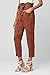 [BLANKNYC] Womens Luxury Clothing Faux Suede Paperbag Self Belt Pant, Comfortable & Stylish, Mocha Brownie, 27