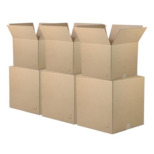 Image of The Boxery Moving Boxes 20-Pack Medium | 18x14x12 Inch Brown /Kraft Corrugated Cardboard Packing, Moving & Storage for Business /Home Durable - Eco-Friendly, Recyclable - Made in the USA