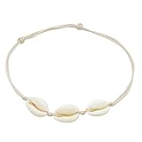 kauri muschelkette ✨ ZARTES FUßKETTCHEN DAMEN: wunderschönes Sommer-Fußkettchen mit süßen Kauri Muscheln in der Farbe Natur mit Gold