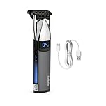 BaByliss Super-X Metal Stubble Trimmer - Waterproof Beard Trimmer with Japanese Steel Blades, Motorised Length Control (0.4–5mm), Digital Display, Lithium-Ion Power, 90-Minute Runtime, S996U