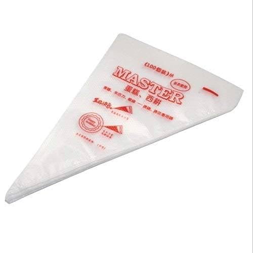 Homebakers Mart Polythene Plastic Icing Piping Bags (Big Size) for Cake/Pastry/Cupcake Decorating - 100 Pcs (Transparent)-picture-35