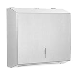 XMCF Gewerbliche Papierhandtuchspender Edelstahl Wand befestigte Papierhandtuchspender mit Lock, handelsübliches Tissue Dispenser, Handtuchspender, Silber Papierhandtücher Spender