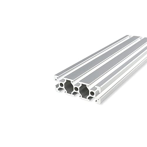 Coavoo 2060 Aluminum Extrusion 39.37 inch / 1000mm Length T Slot Silver 1 Pack, Extruded Aluminum 20mm x 60mm 20 Series T Type Profiles Anodized European Standard Linear Rail Frame 1Pcs