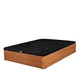 Cama Tapizada 3D Madera Deluxe Maxima Calidad Canapé de Lujo Garantía Canape abatible (135x200 22mm, Nogal)