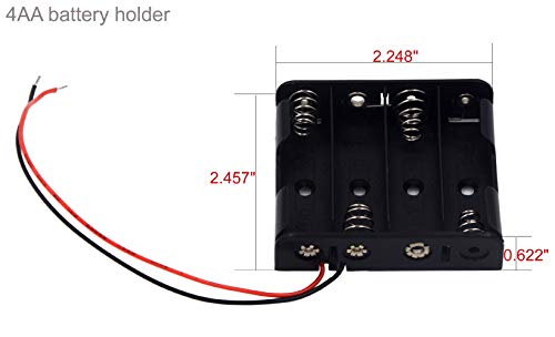 Lampvpath (Pack Of 8) Aa Battery Holder Bundle 2Pcs Single Aa Battery Holder, 2Pcs 2X 1.5V Aa Battery Holder With Leads, 2Pcs 3X 1.5V 3 Aa Battery Holder With Wire, 2Pcs 4X 1.5V 6 Volt Battery Holder #TOP5