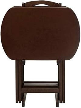 Ergode Corbett Brown Folding TV Tray Table Set