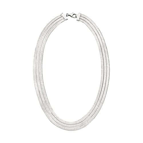 Ross-Simons Italian Sterling Silver Layered Herringbone Necklace. 18 inches3