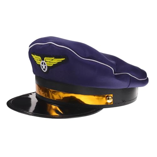 IMIKEYA Sombrero Auxiliar Elegante Azul para Cosplay Uniforme Azafata Accesorios Disfraces Fiesta