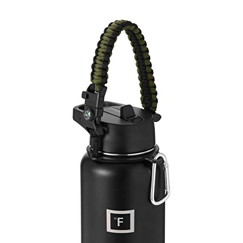 IRON °FLASK Paracord Handle Sports Water Bottle Accessories (Olive Green)