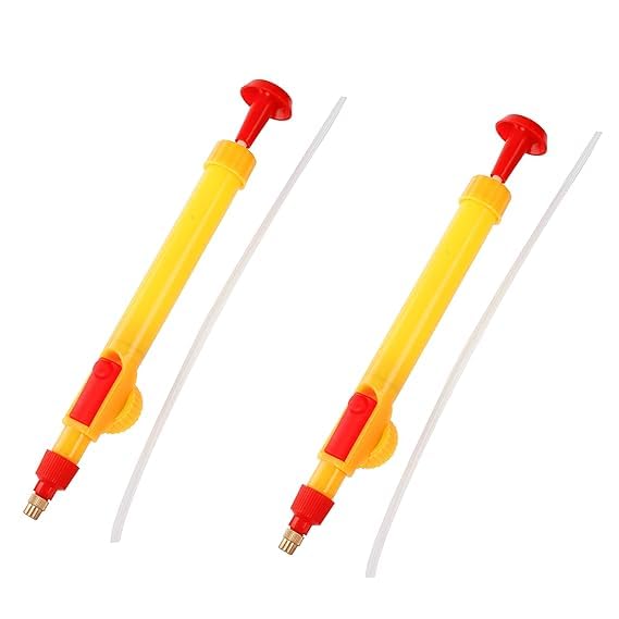 Garden Spray Pump, High Pressure Adjustable Nozzle, Brass Sprayer for Plants and Car Wash, 2-Pack, Yellow-image-24