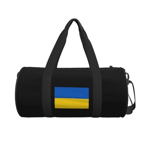 Flag of Ukraine Convertible Garment Bag with Shoulder Strap, Carry on Garment Duffel Bag for Men Women - Rolling Foldable for Travel Luggage Bags (Black)2