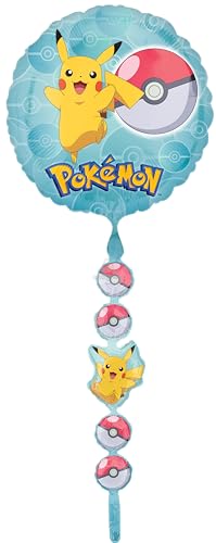 Anagram Ballon Pokémon AirWalker en aluminium – Ballon géant de 167 cm avec Pikachu – Décoration parfaite pour les anniversaires d'enfants et les fêtes...