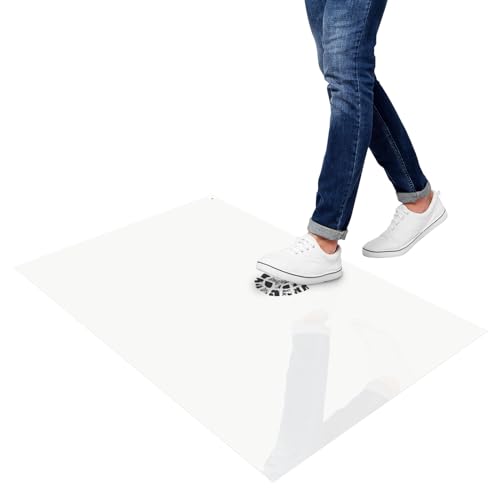 Image of uxcell 300pcs Adhesive /Sticky /Tacky Mats 24 inch x 36 inch, Case of 10 Mats, 30 Sheets Each, for Cleanroom, Warehouse, Laboratory, Capture Dirt and Dust, White