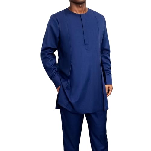 African Outfits for Men Dashiki Clothing Fashion Suit Two Piece Sets Nigerian Traditional Tribal Attire3