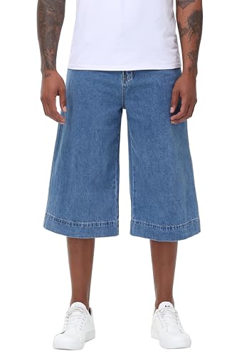 MZNBURAM Men's Non-Stretch Loose Fit Wide-Leg Super Baggy Extra
