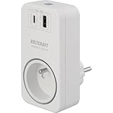 Contrôle du port USB et mesure de la puissance de charge, de la tension de charge, du courant de charge · Mesure et affichage précis de la prise de courant et du facteur de puissance jusqu'à 3 décimales · L’anneau LED change de couleur en fonction de la puissance mesurée · Commande confortable des fonctions de minuterie et de calendrier via l'application iOS et Android gratuite